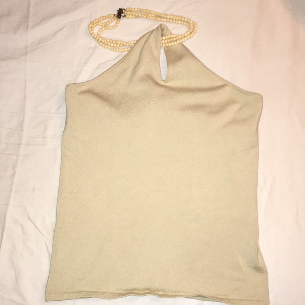 Ralph Lauren Silk blend knit halter top